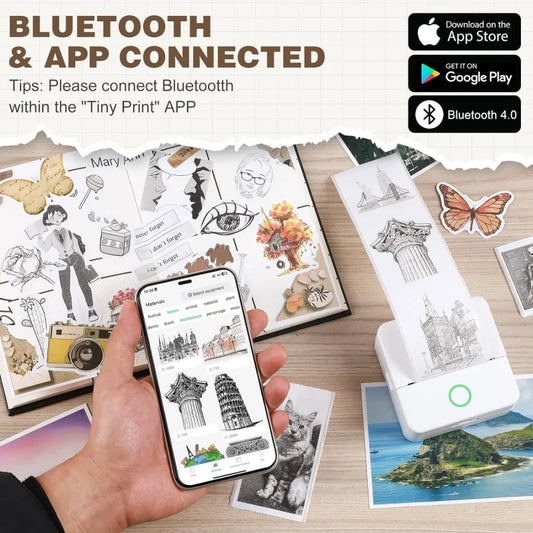 🖨️ Imprimante Thermique Bluetooth Sans Encre –PrintsyMini™